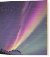 Aurora Borealis In Alaska #27 Wood Print