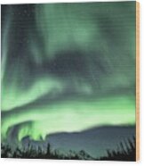 Aurora Borealis In Alaska #29 Wood Print