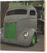 1940 Ford Coe Roll Back Tow Truck Wood Print