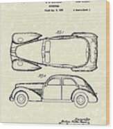 Automobile 1935 Patent Art #3 Wood Print