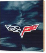 Chevrolet Corvette Emblem #3 Wood Print