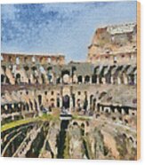 Colosseum In Rome #8 Wood Print