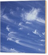 Mares Tail Cirrus Clouds #3 Wood Print