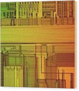 Microprocessor Components #3 Wood Print