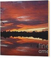 Riparian Sunset #1 Wood Print