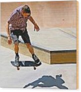 Skateboarding #3 Wood Print