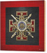 33rd Degree Mason - Inspector General Masonic Jewel Wood Print
