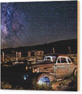 '37 Chevy And Milky Way #37 Wood Print