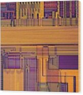 Microprocessor Components #4 Wood Print