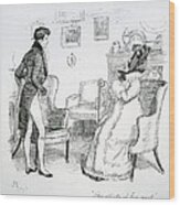 Scene From Pride And Prejudice By Jane Austen Wood Print