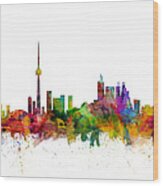 Toronto Canada Skyline Wood Print