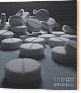 Aspirin Tablets #5 Wood Print