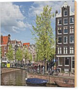 City Of Amsterdam Cityscape #5 Wood Print