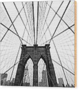 Nyc Brooklyn Bridge Wood Print