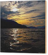 Skaha Lake Sunset #5 Wood Print