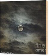 50 Shades Of The Moon Wood Print