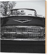 57 Chevy Mono Wood Print