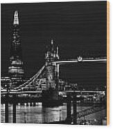 The Shard And Tower Bridge #6 Wood Print