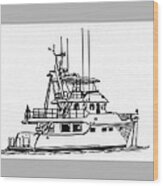 60 Foot Nordhav Grand Yacht Wood Print