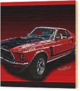 69 Mustang Mach 1 Wood Print