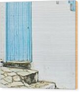 Blue Door #7 Wood Print