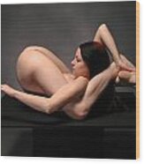7486 Nude Kajira Extreme Flexibility Wood Print