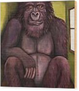 800 Pound Gorilla In The Room Edit 2 Wood Print