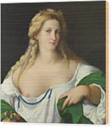 A Blonde Woman Wood Print