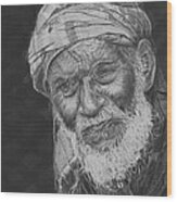 A Fly On His Turban Wood Print