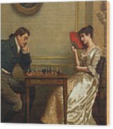 A Game Of Chess Wood Print