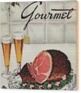 A Gourmet Cover Of Ham Wood Print