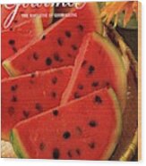 A Gourmet Cover Of Watermelon Sorbet Wood Print