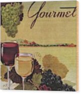 A Gourmet Cover Of Wine Wood Print