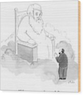 A Jew Talks To God On His Throne In Heaven Wood Print