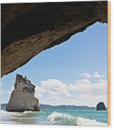 A Natural Rock Arch And Rock Formations Wood Print