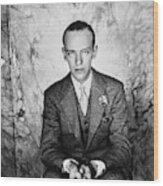 A Portrait Of Fred Astaire Sitting Wood Print