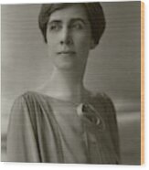 A Portrait Of Grace Coolidge Wood Print