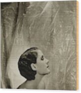 A Side View Of Norma Shearer Wood Print