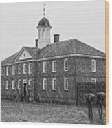 A Snowy Day At The Public Hospital Wood Print