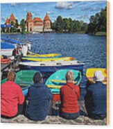 A Summer Day At Trakai Castle Lithuania Wood Print