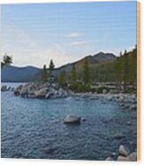 Just Before Sunset At Lake Tahoe Wood Print