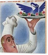 A Vanity Fair Cover Of Roosevelt At Thanksgiving Wood Print