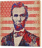 Abraham Lincoln Pop Art 2 Wood Print