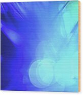Abstract Blue Background Wood Print