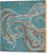 Abstract Octopus Wood Print