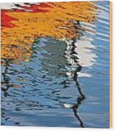 Abstract Color Reflections Wood Print