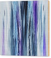Abstract Waterfall Purple Flow Wood Print