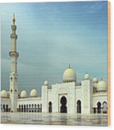 Abu Dhabi, Sheikh Zayed Mosque Wood Print