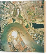 Aerial Image Of London And Its Millennium Dome Wood Print