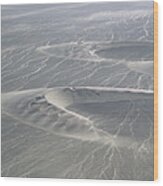 Aerial Of Barchan Dunes Skeleton Coast Wood Print